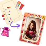 DIY sada na fotorámeček s květinovými dekoracemi