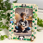 Hotový fotorámeček vytvořený pomocí DIY sady – originální dekorace!