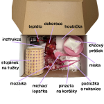 Obsah balení kreativní sady na stojánek na tužky – vše potřebné pro tvoření